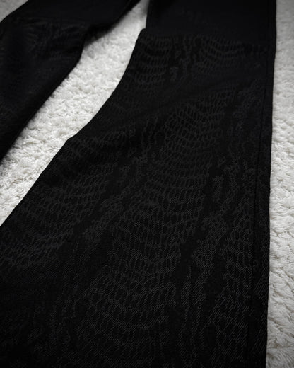 Semantic Design Python Pattern Flared Dress Pants