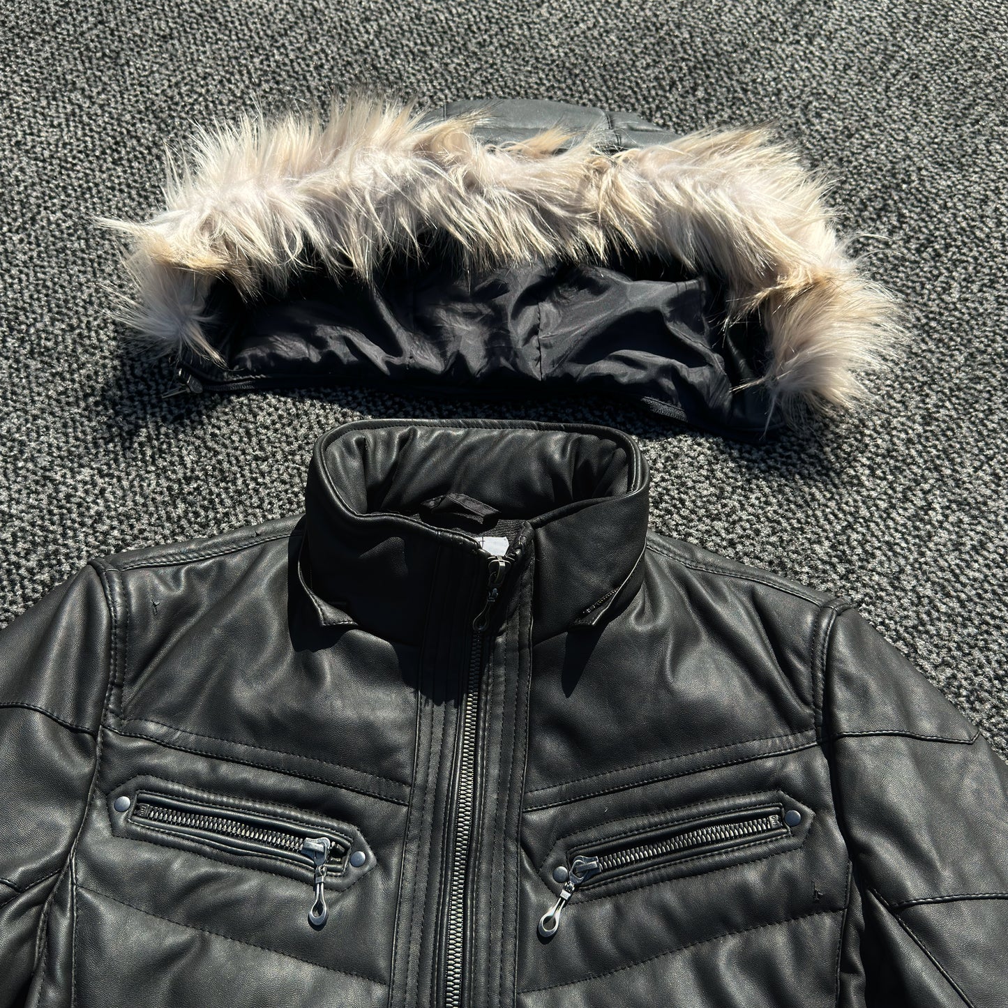 Cubic Sugar Fur Puffer Jacket