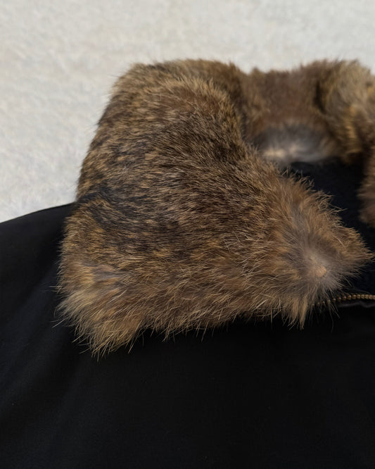 Shellac Rabbit Fur Collar Jacket