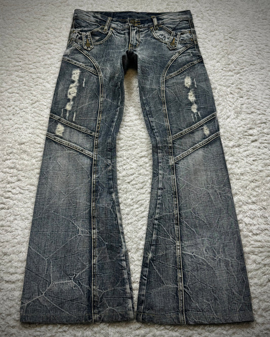 Tornado Mart Vintage Constructed Flared Jeans