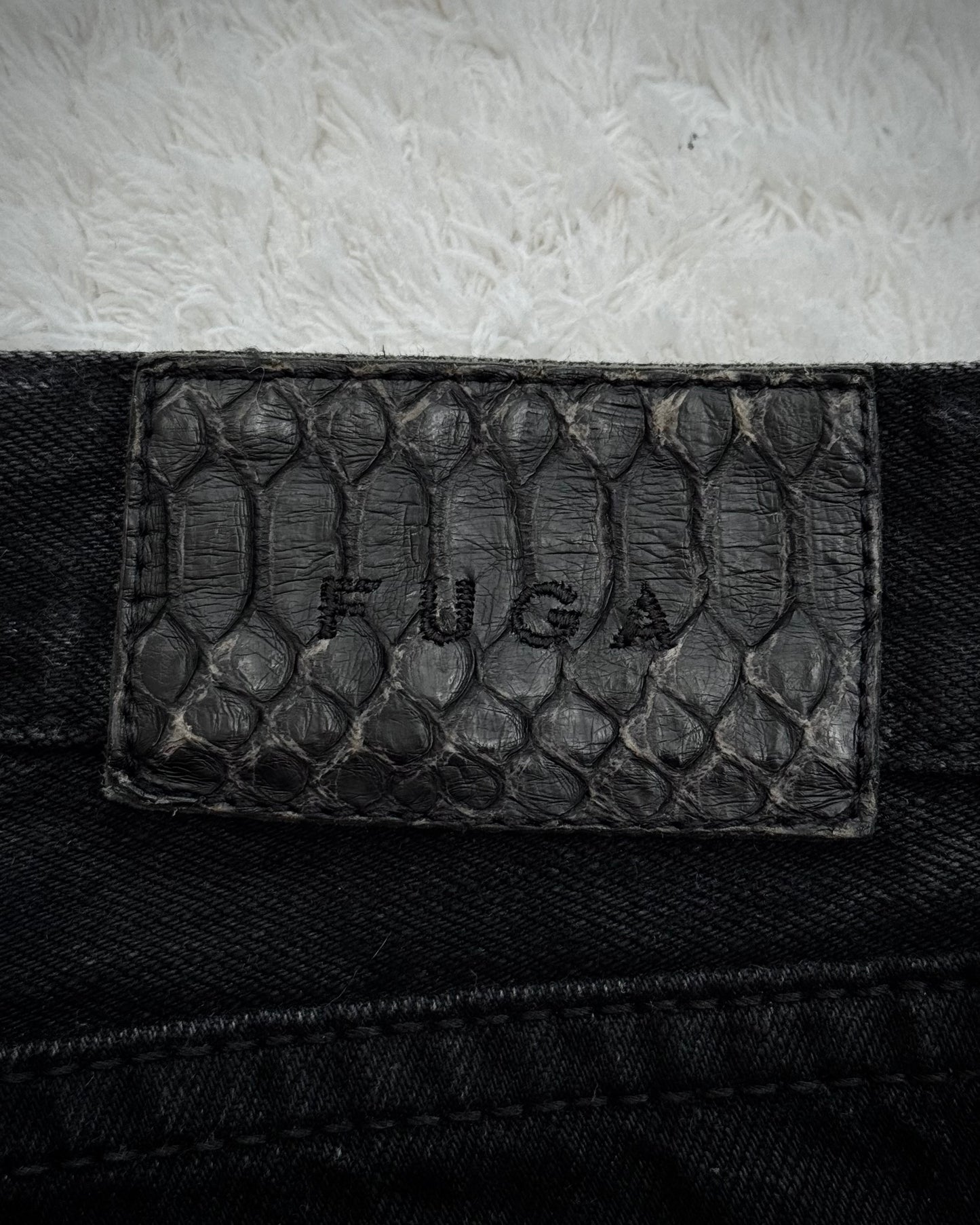 Fuga Whisker Waxed Denim Shorts