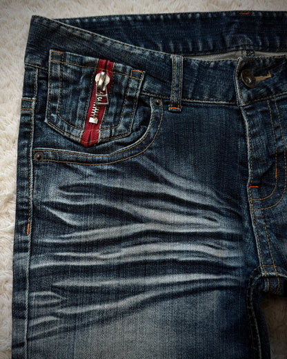 Classical Elf Whisker Washed Vintage Flared Jeans