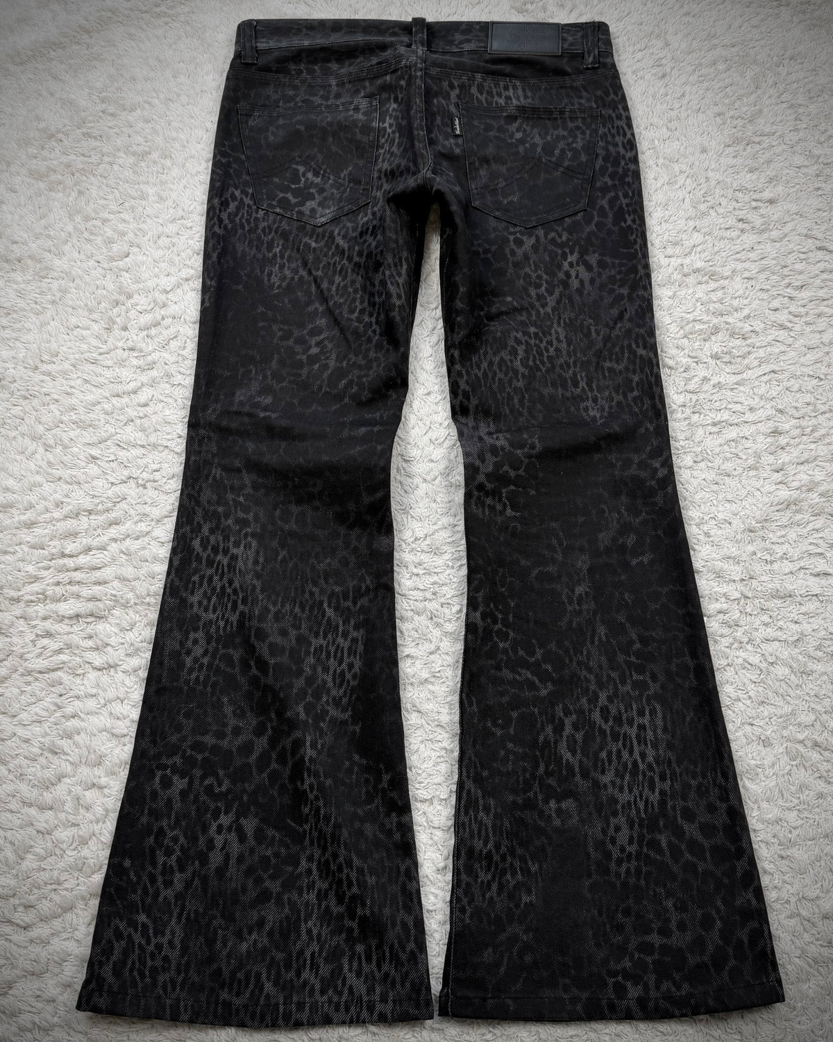 Tornado Mart Leopard Pattern Flared Jeans