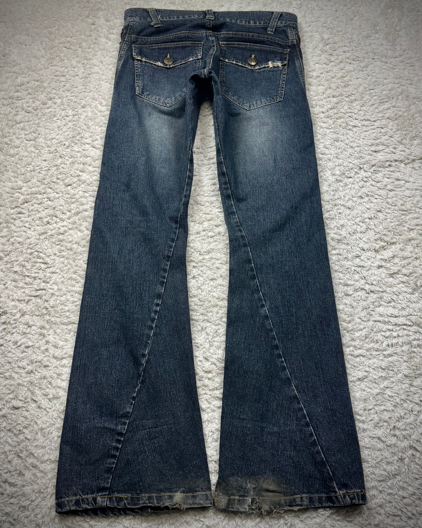 Cool Drive Striker Spiral Lace Up Flared Jeans