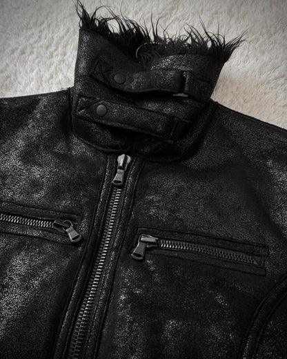 Custom Culture Luster Textured Full Fur Jacket