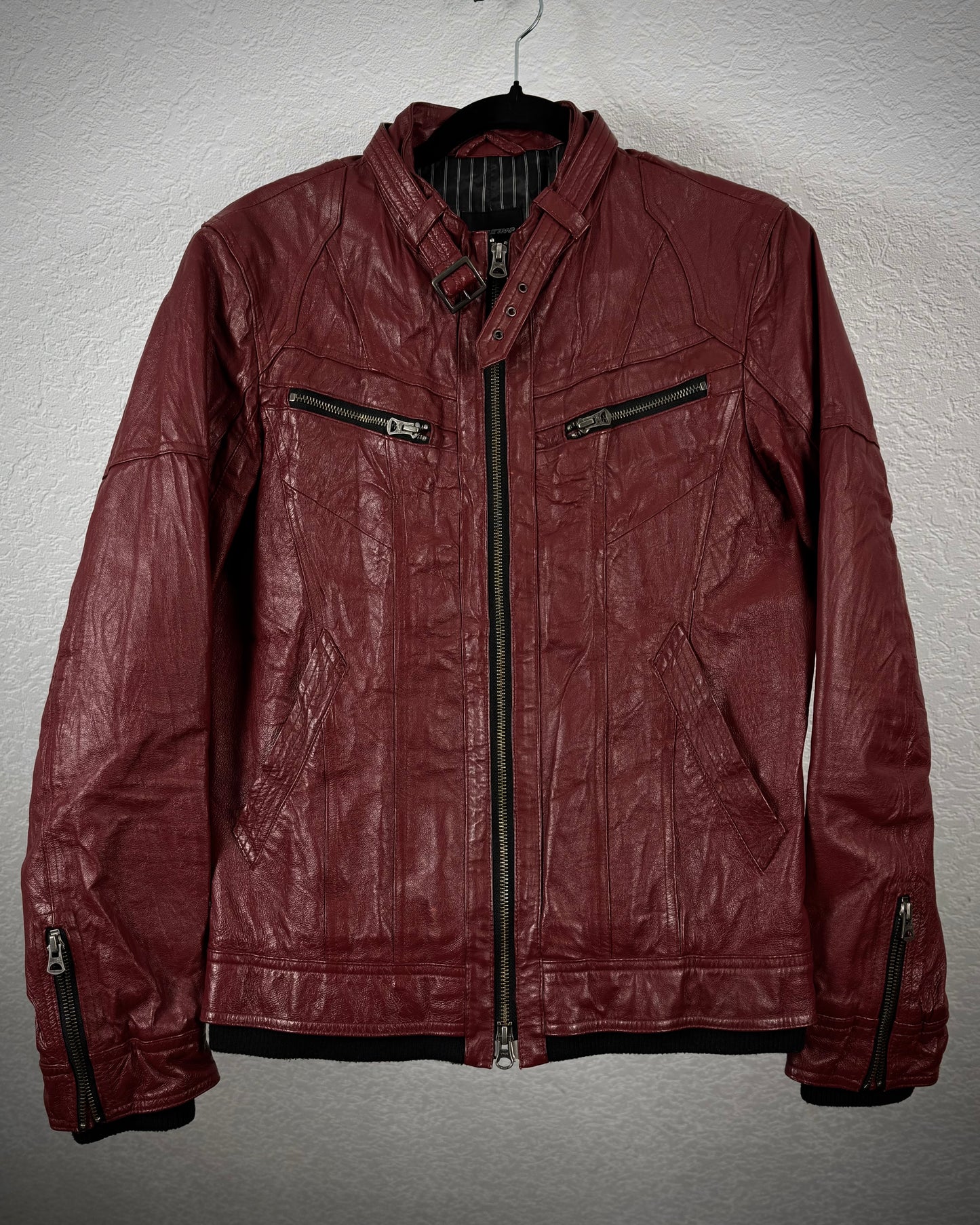 Rattle Trap Bordeaux Leather Jacket
