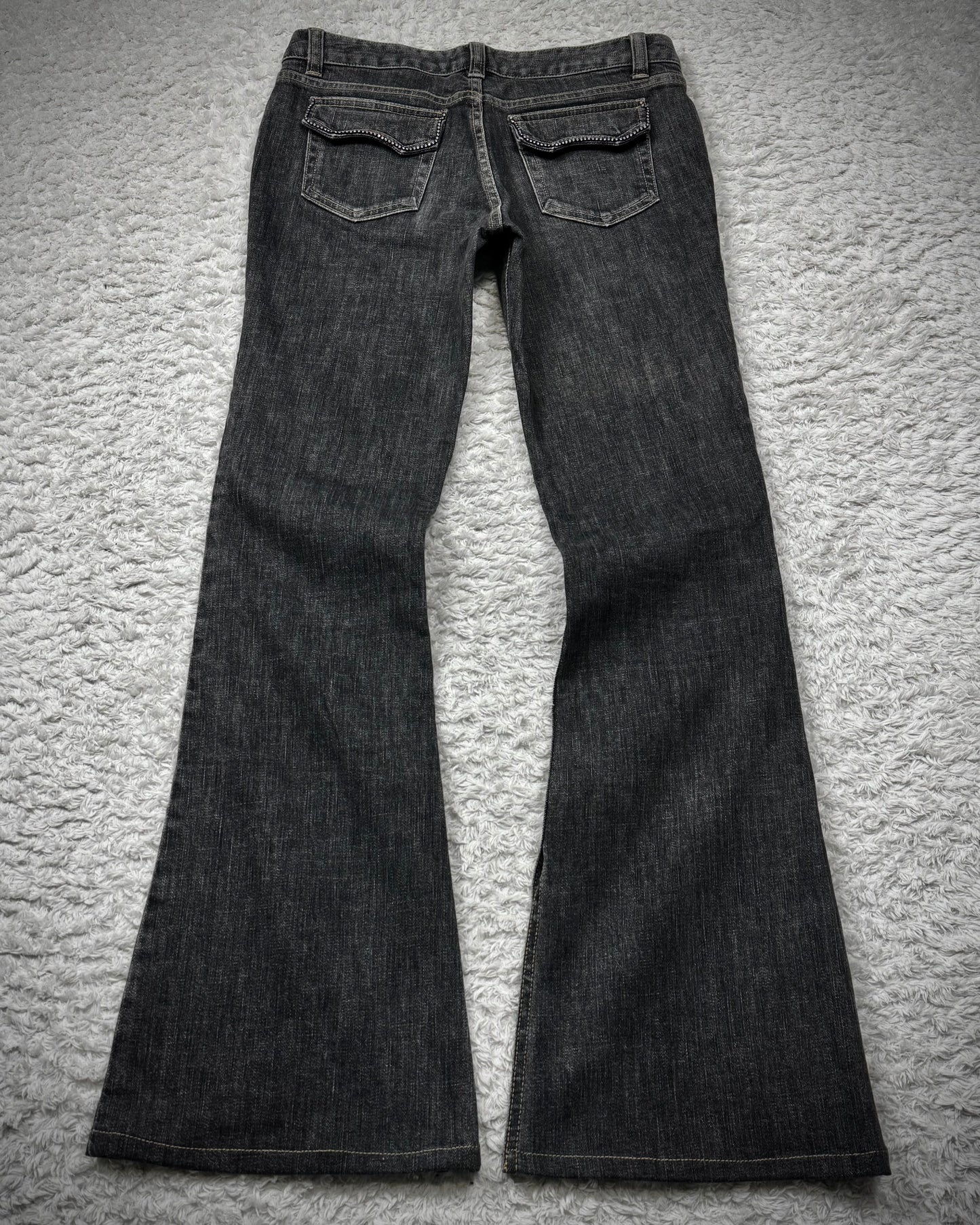 RuJeans Crystal Detailed Flared Jeans