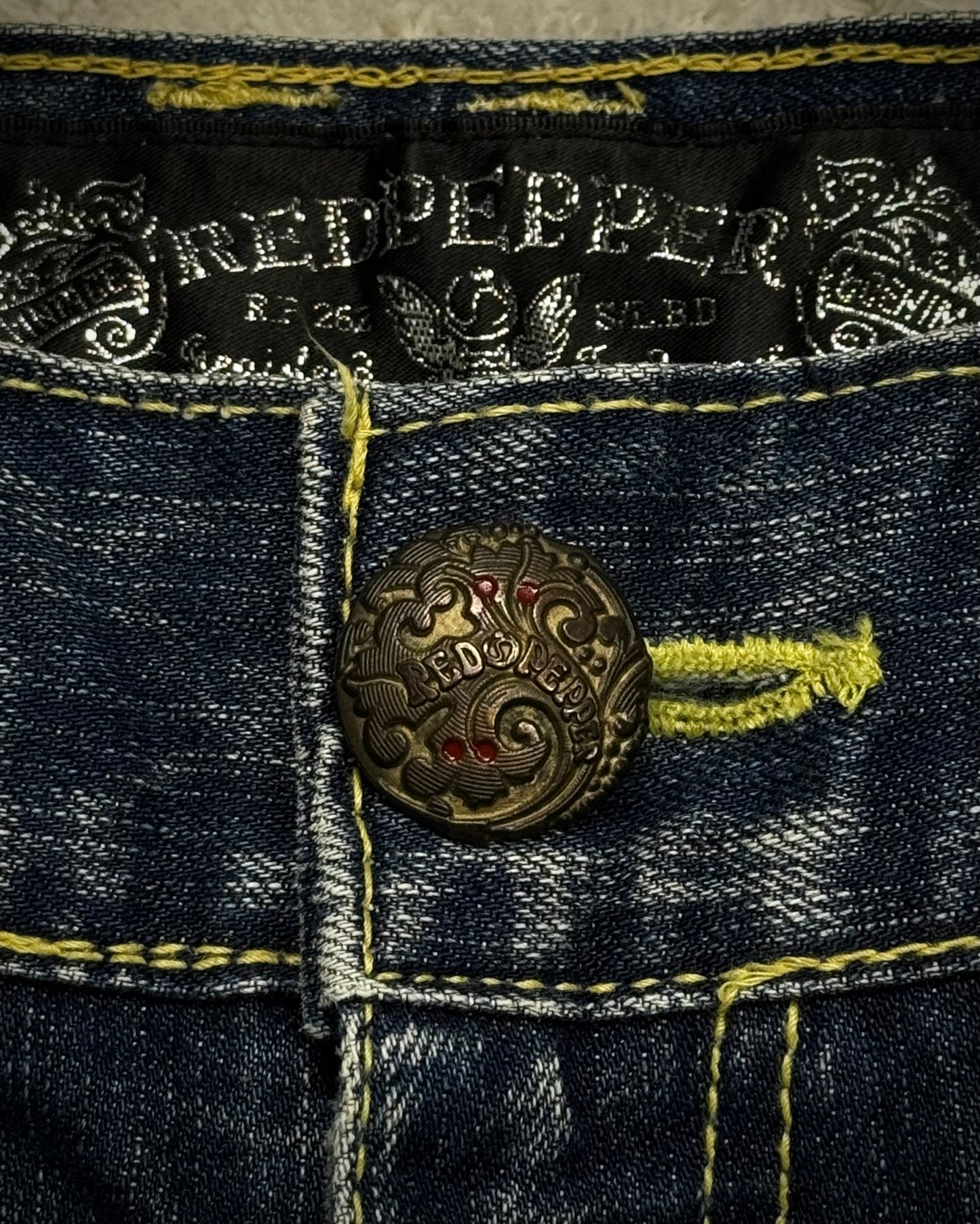 Red Pepper Python Detailed Bootcut Jeans