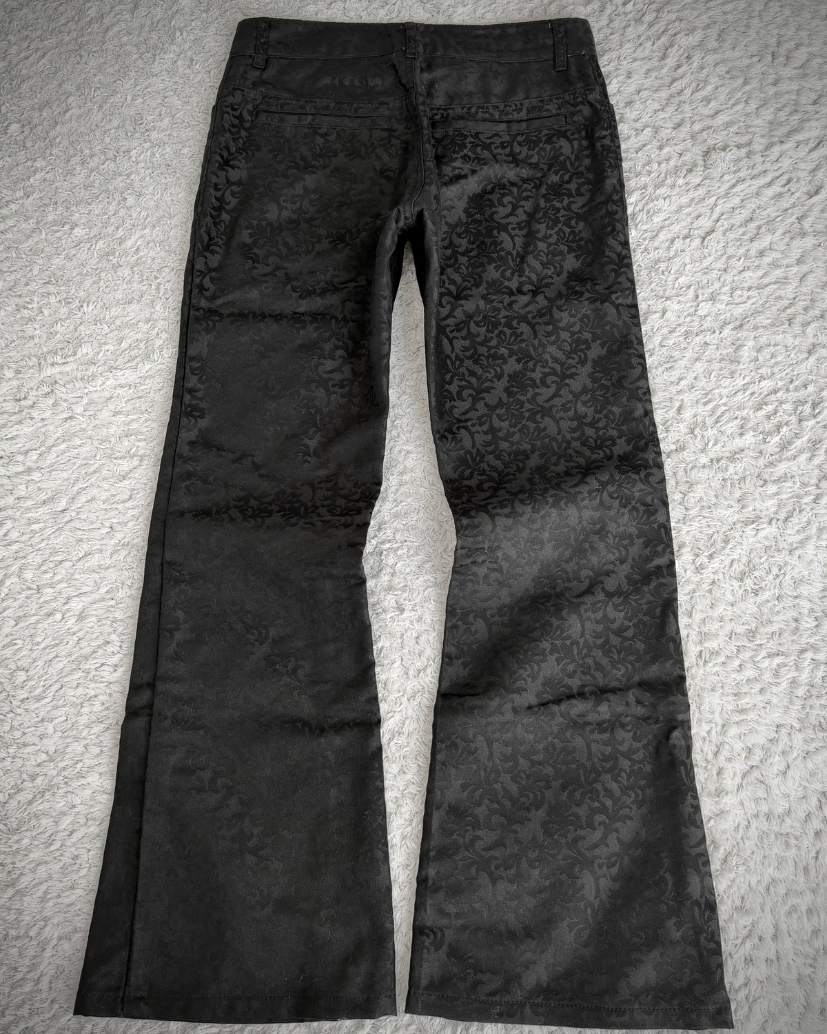 Morgan Homme Jacquard Flared Dress Pants