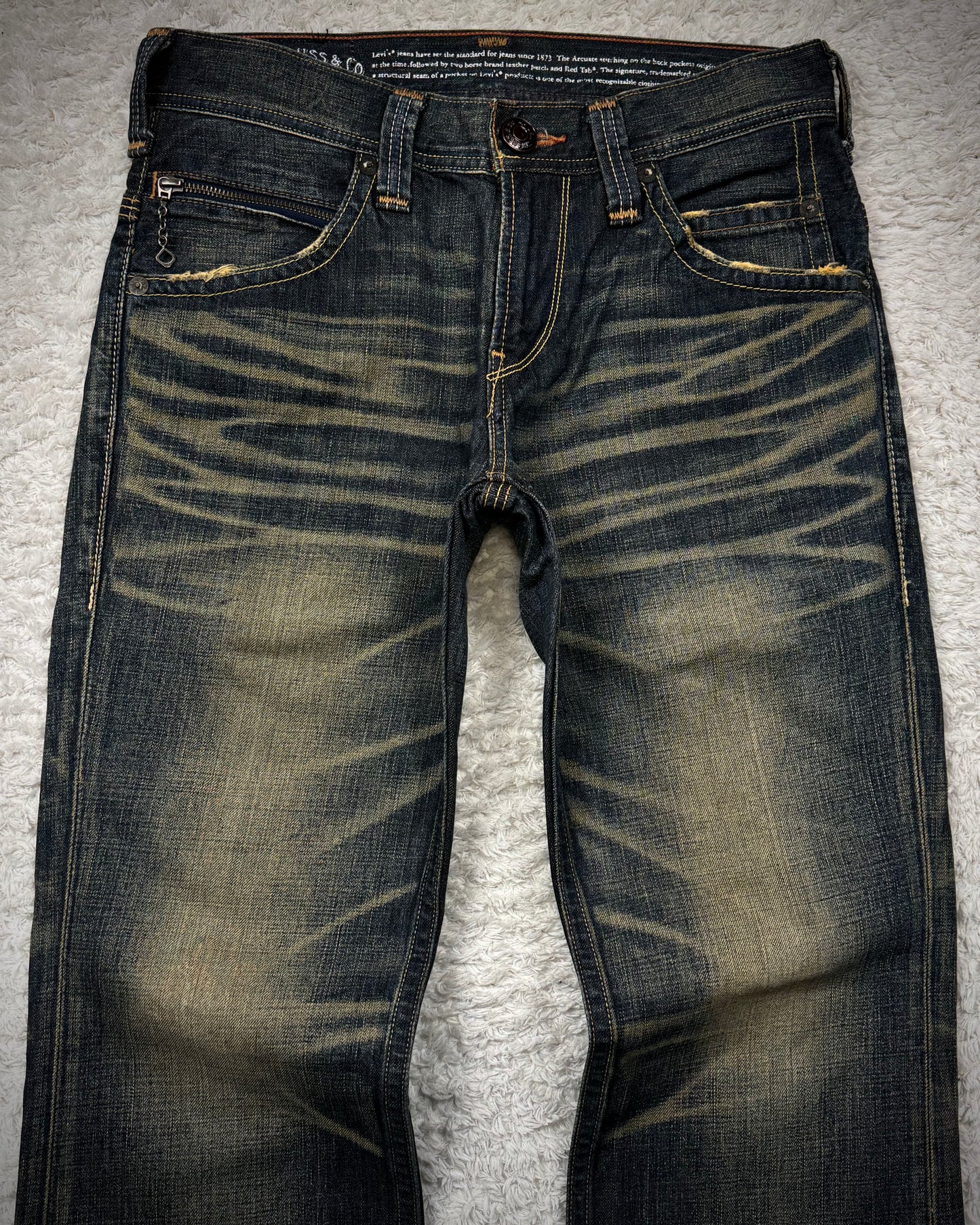Levi’s 507 Mud Whisker Washed Studded Bootcut Jeans