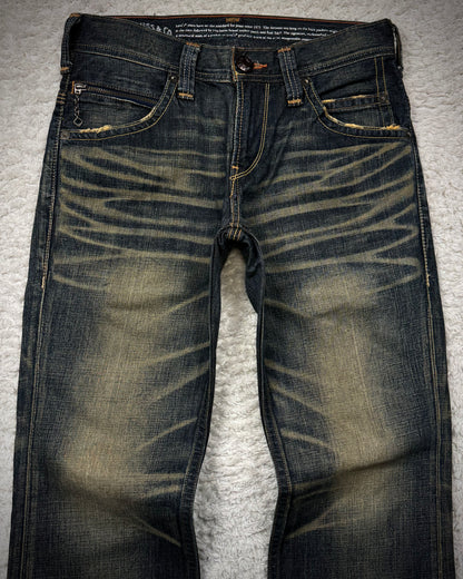 Levi’s 507 Mud Whisker Washed Studded Bootcut Jeans