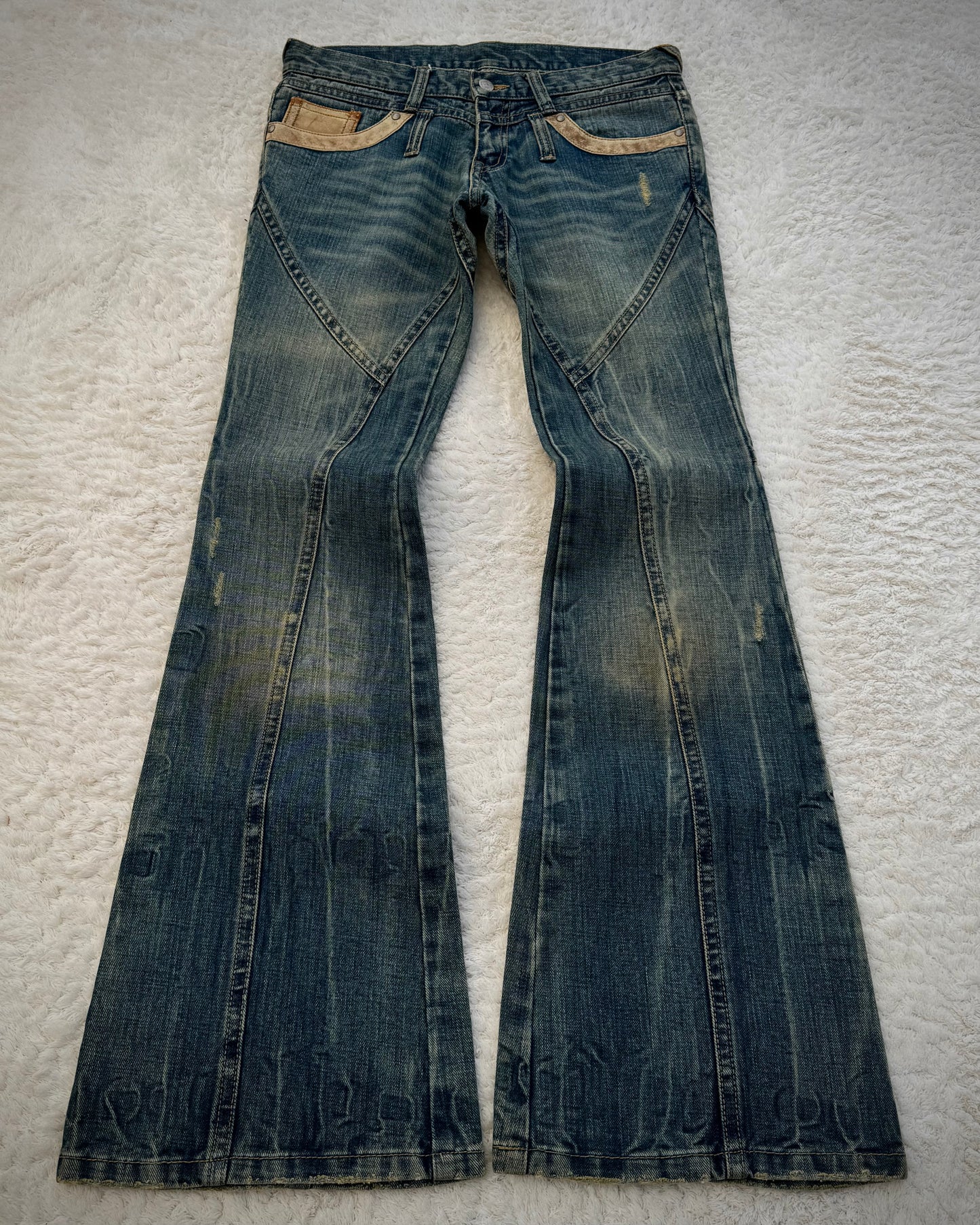 Tornado Mart Sample Mud Washed Flared Jeans