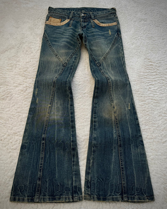 Tornado Mart Sample Mud Washed Flared Jeans