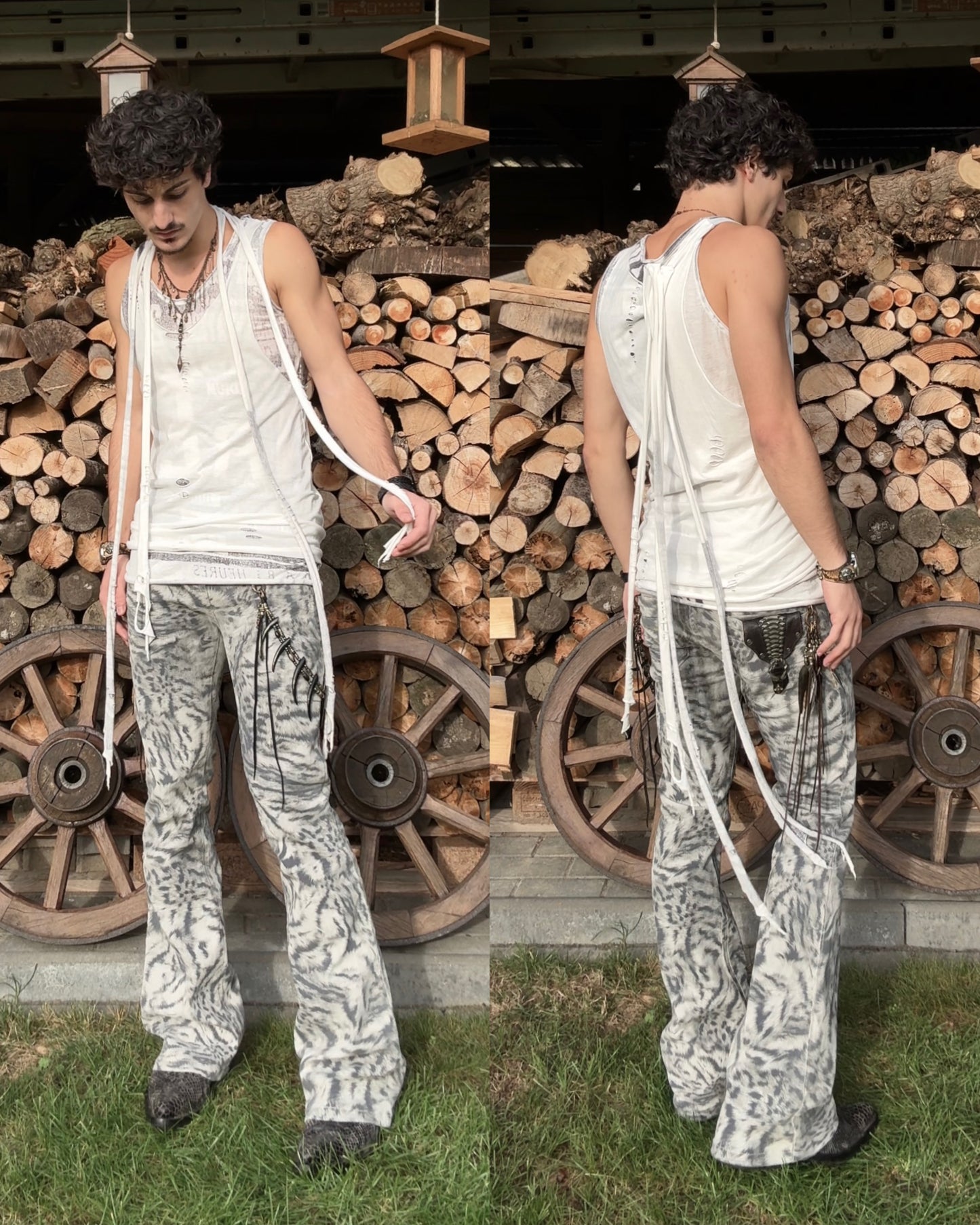 Share Spirit Double Layered String Attachments Tank Top