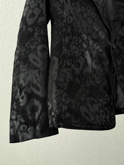 Tornado Mart Leopard Waxed Blazer