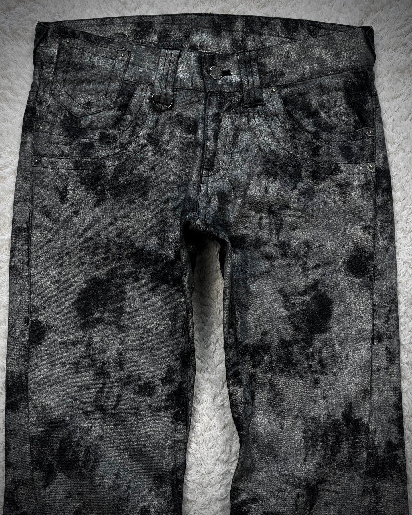 Tornado Mart Luster Ash Washed Spiral Flared Pants