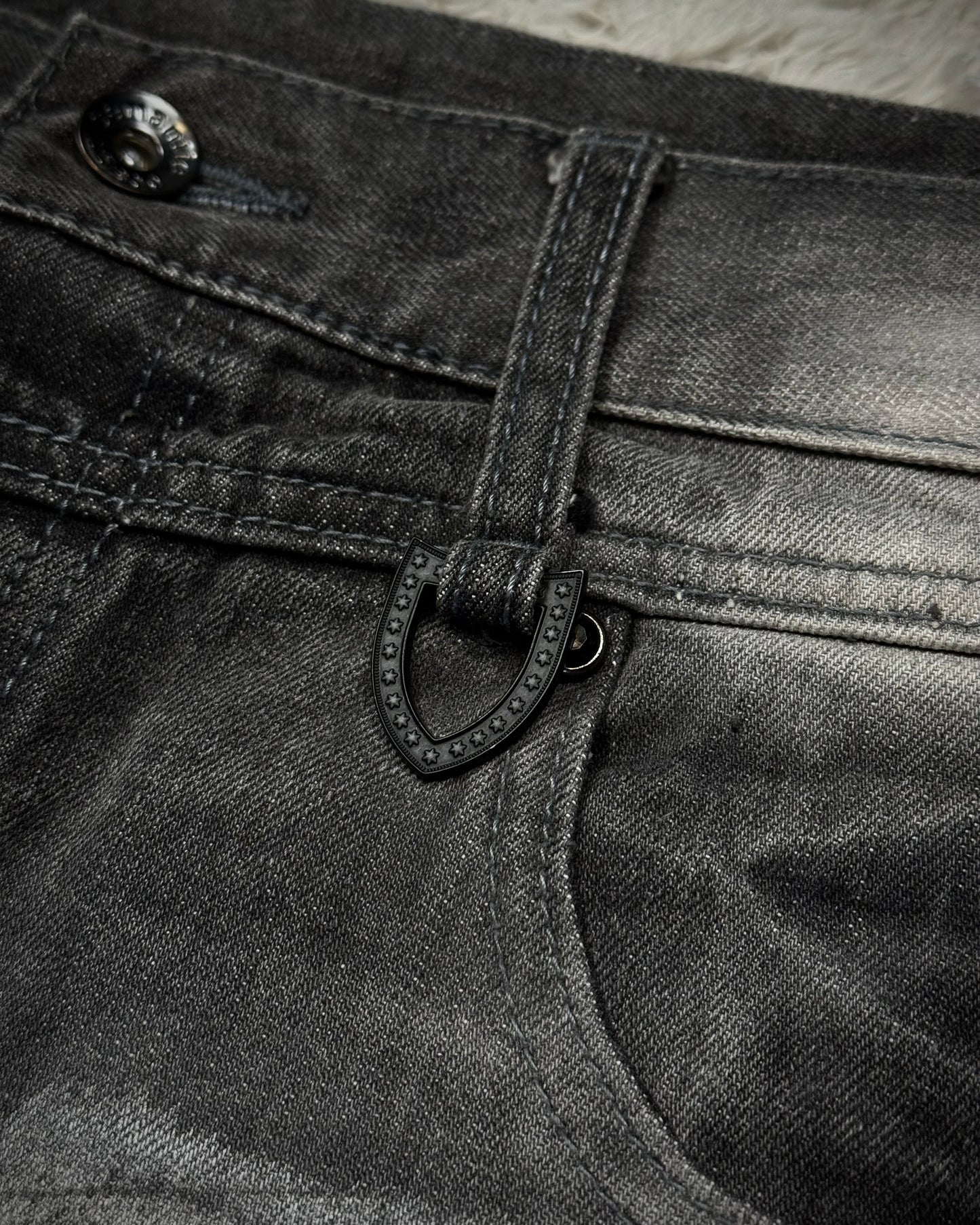 Semantic Design Leopard Clawmarks Washed Flared Jeans