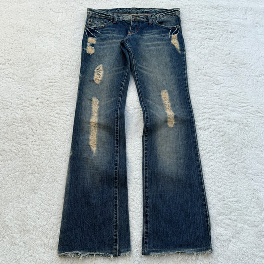 Tornado Mart Distressed Flared Jeans