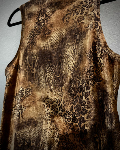 Tornado Mart Leopard Python Micro Fiber Tank Top