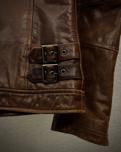 Tornado Mart Fur Collar Leather Jacket