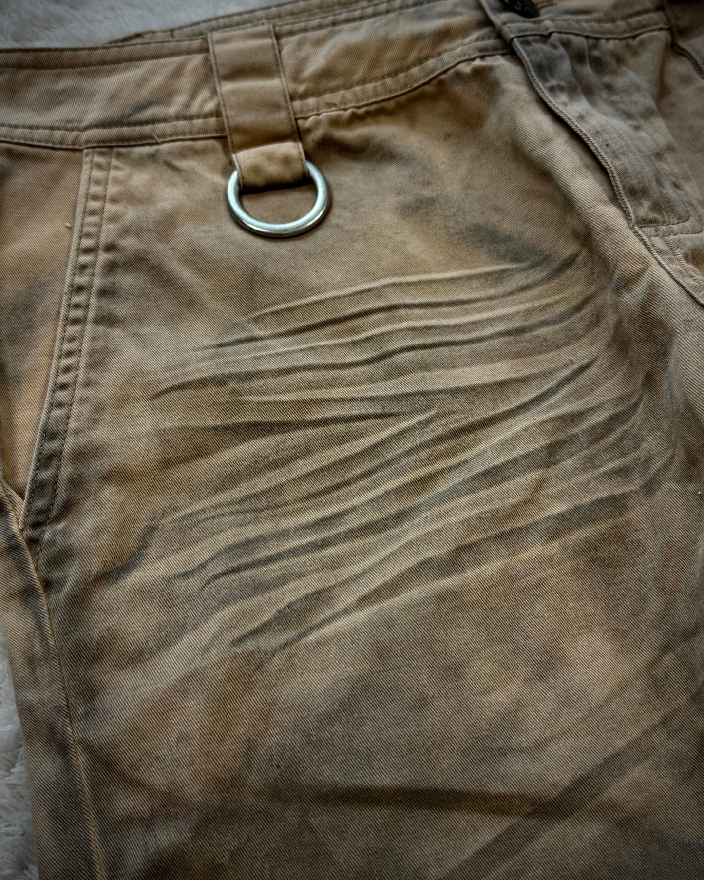 Xfrm Skull Embroidery Whisker Washed Stitched Shorts