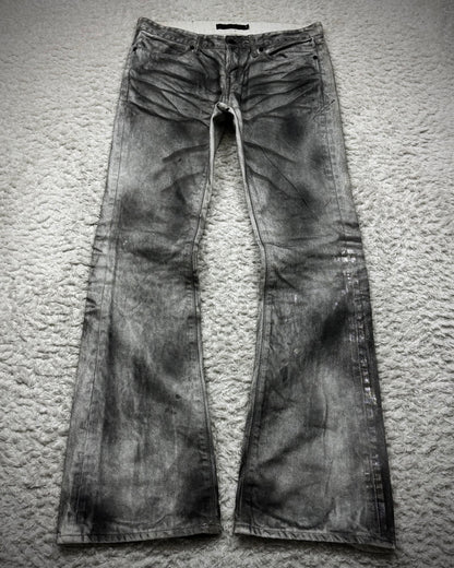Fuga Clawmarks Coated Luster Flared Jeans