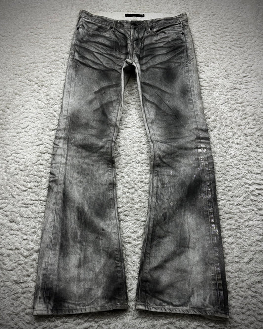 Fuga Clawmarks Coated Luster Flared Jeans