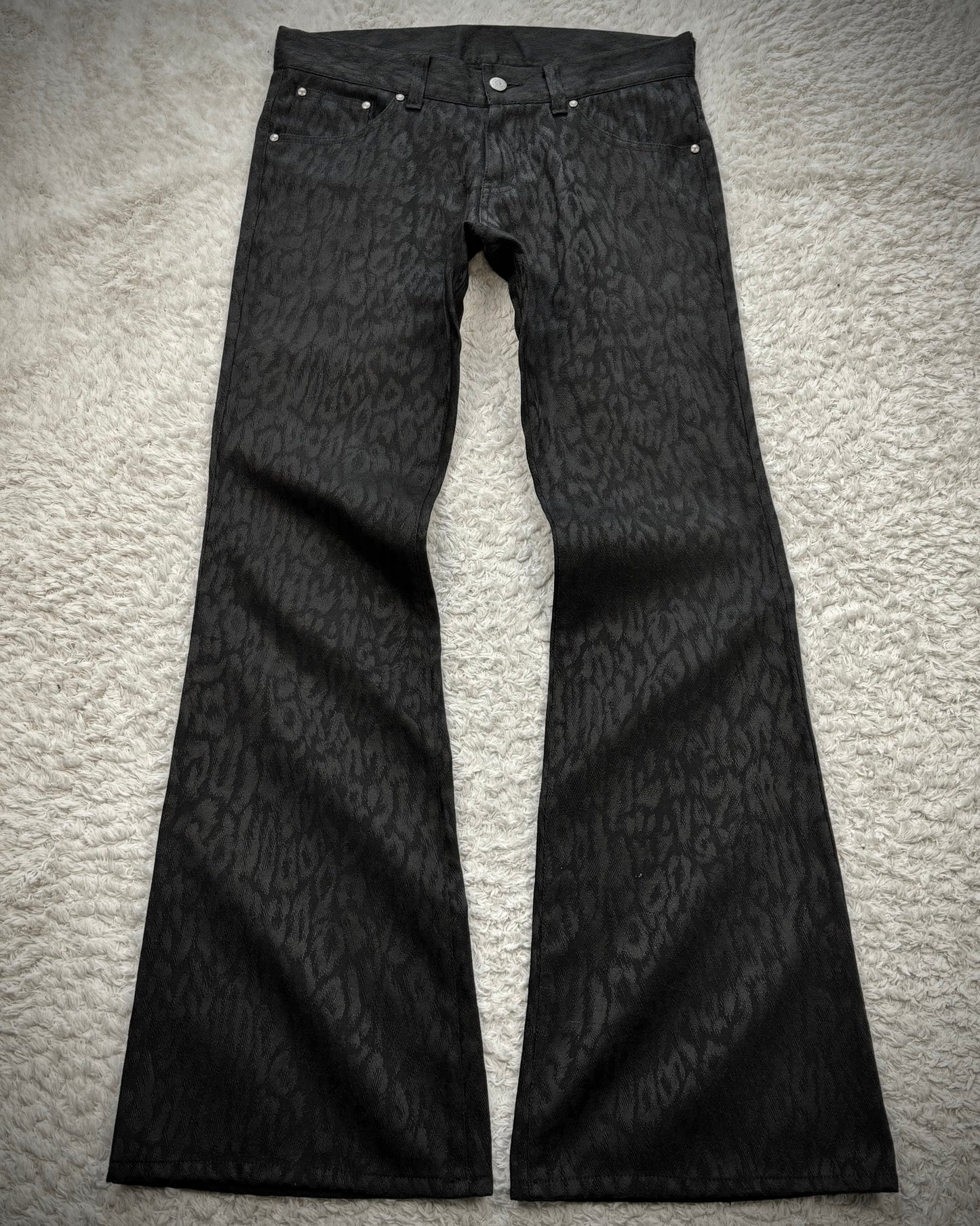 Tornado Mart Leopard Woven Flared Pants