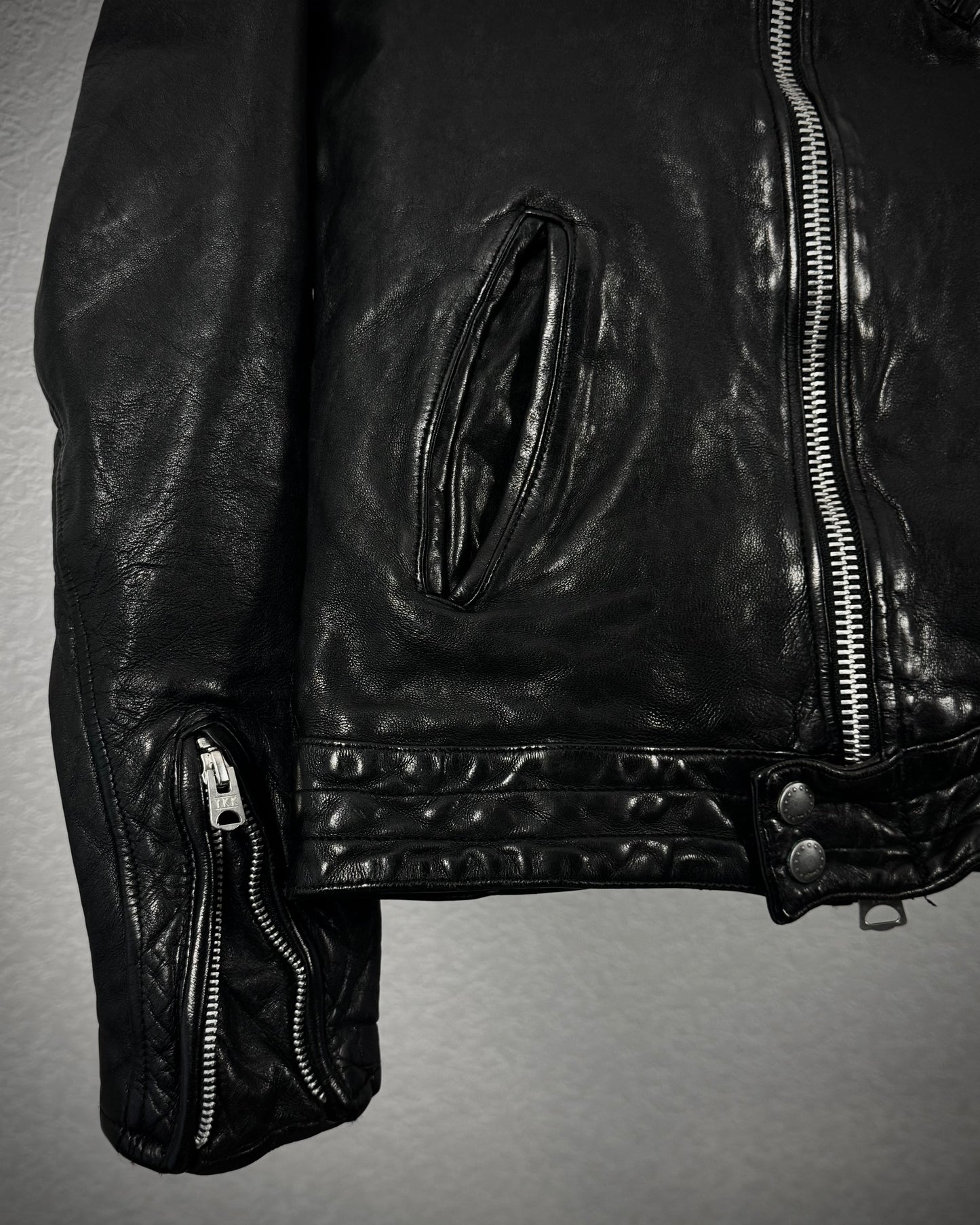 Glamb Leopard Fur Chrome-Tanned Leather Jacket