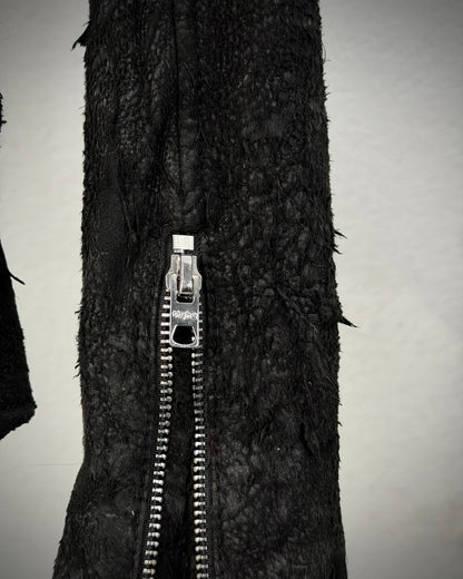 Tigha Blistered Sheepskin Leather Jacket