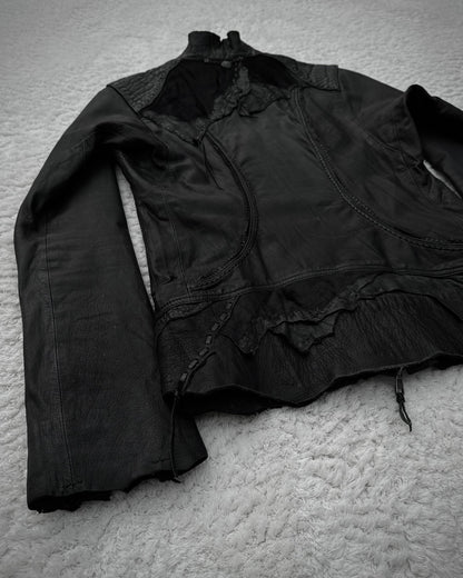 14th Addiction Scarred Leather Jacket