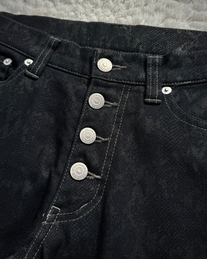 Tornado Mart Snakeskin Pattern Flared Pants