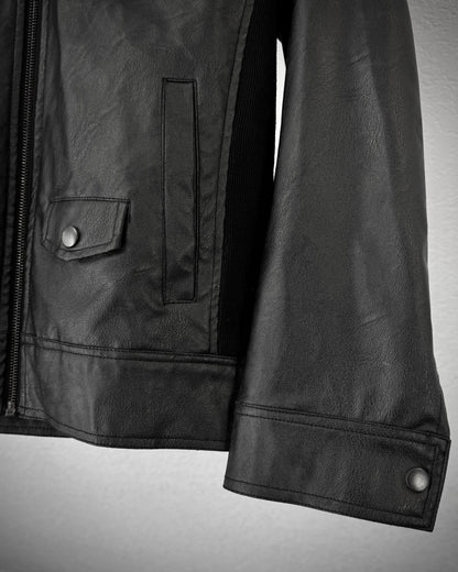Xfrm Full Zip Hooded Faux Leather Jacket