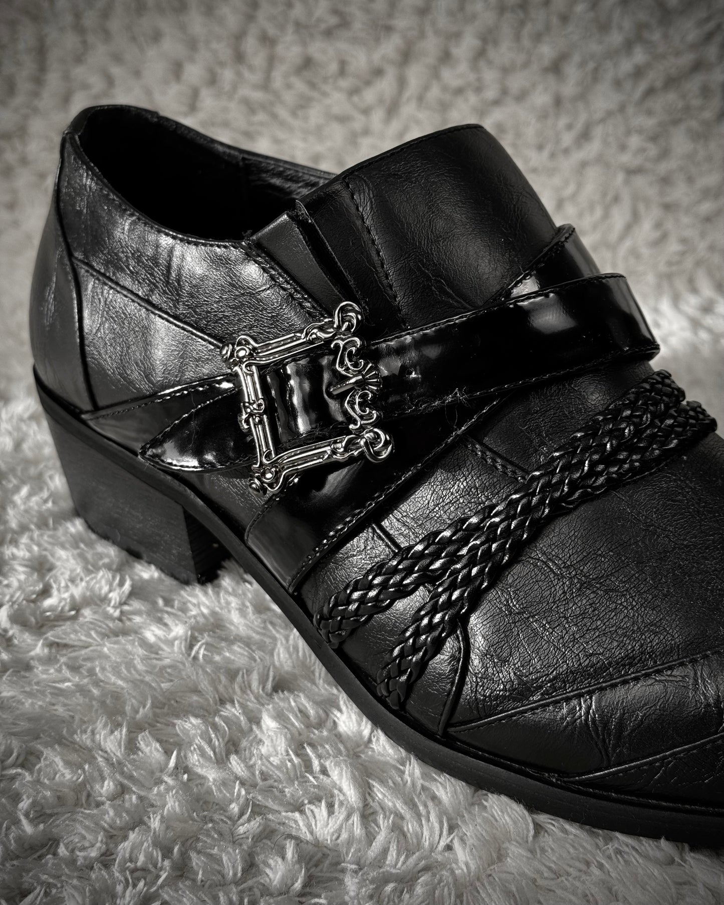 Boredom Belted Pointed Dress Boots