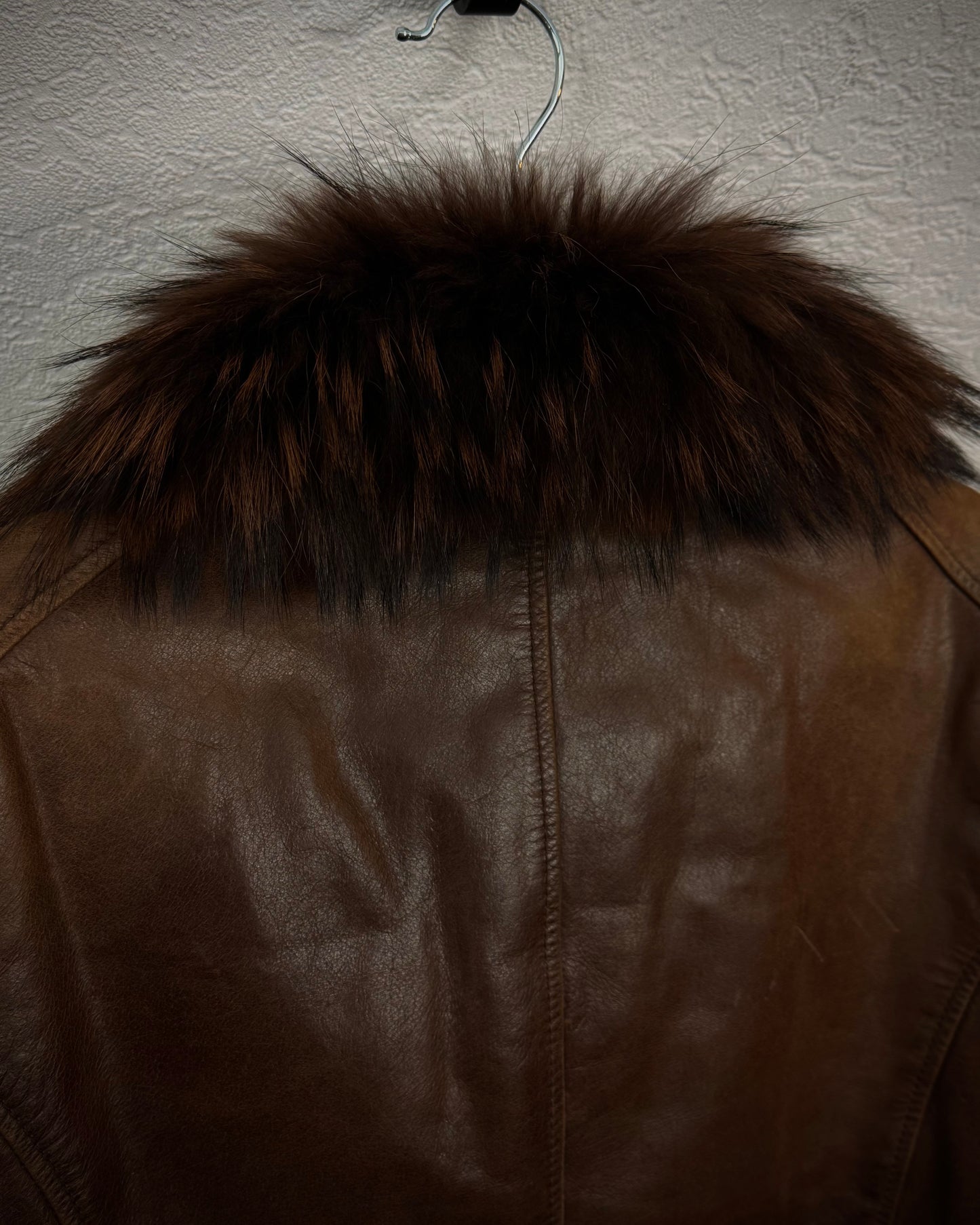 Tornado Mart Fur Collar Leather Jacket