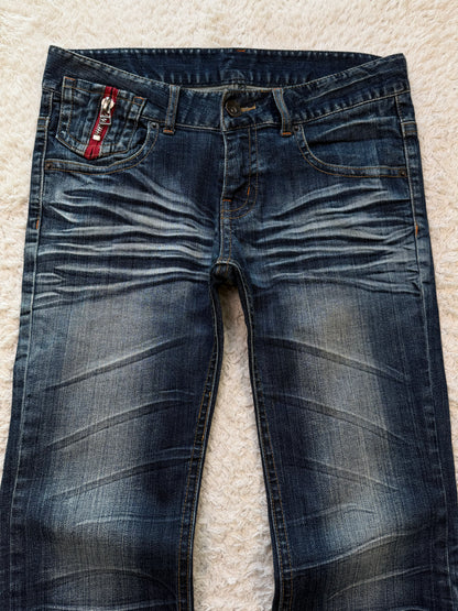 Classical Elf Whisker Washed Vintage Flared Jeans