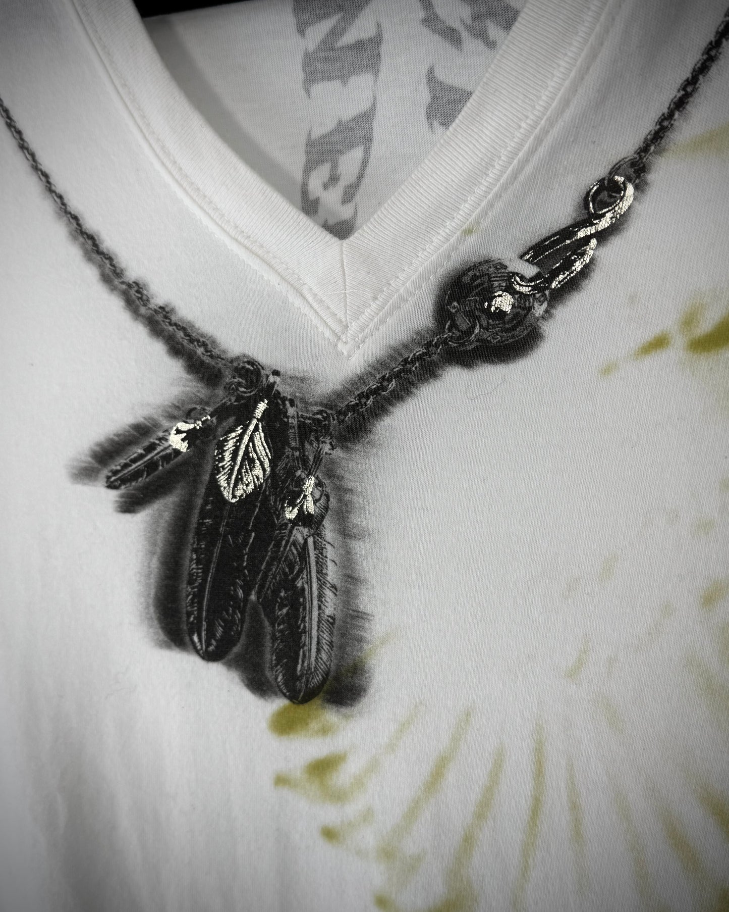 Dean & McQueen Feathered Necklace T-Shirt