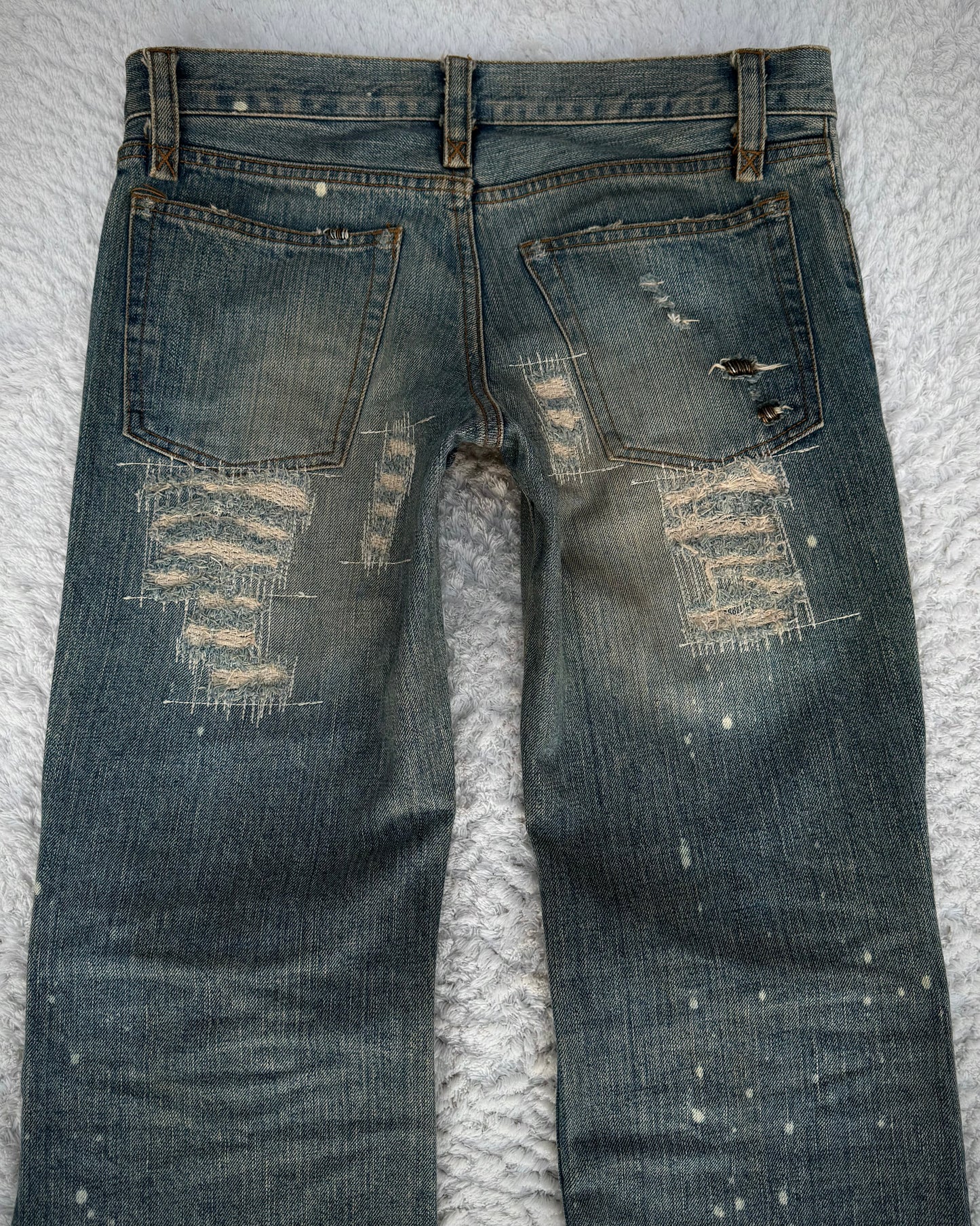 IfSixWasNine Mud Max Pierced Lace Up Bootcut Jeans