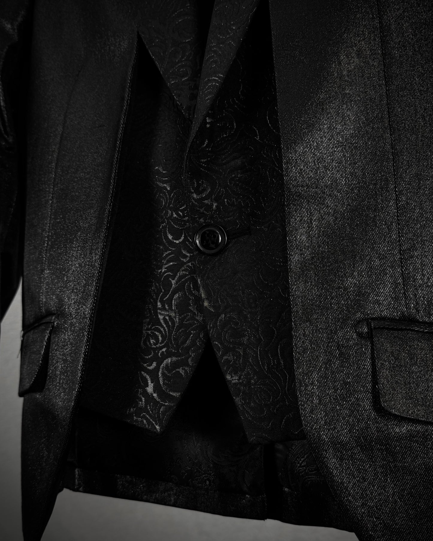 Midas Luster Paisley Jacquard Layered Gilet Blazer