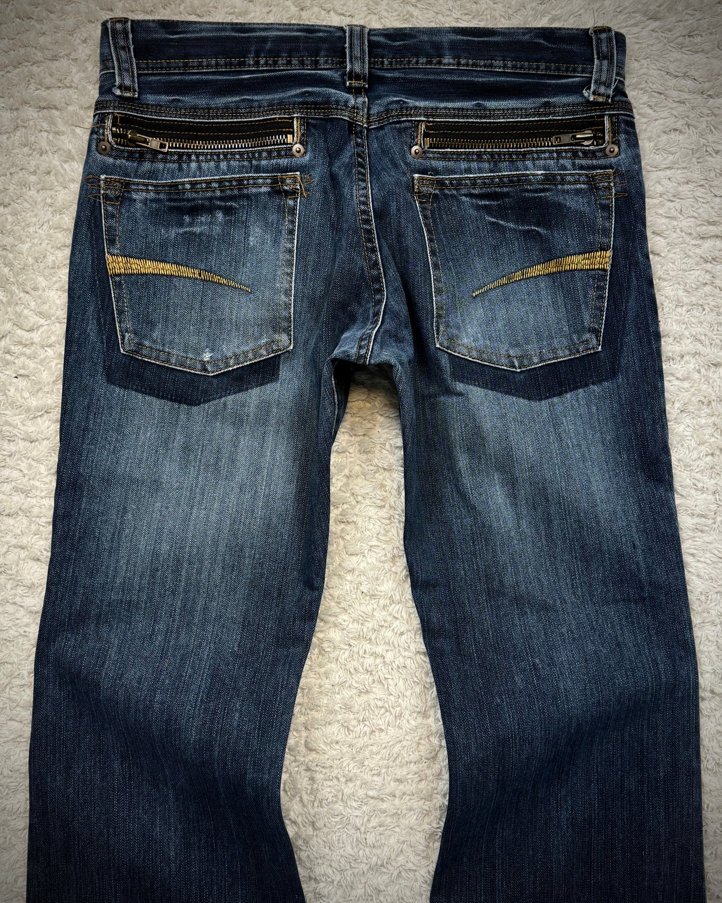 Edge Rupert Vintage Zippered Flared Jeans