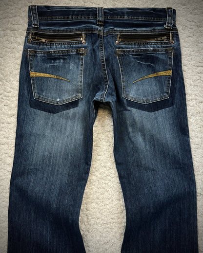Edge Rupert Vintage Zippered Flared Jeans