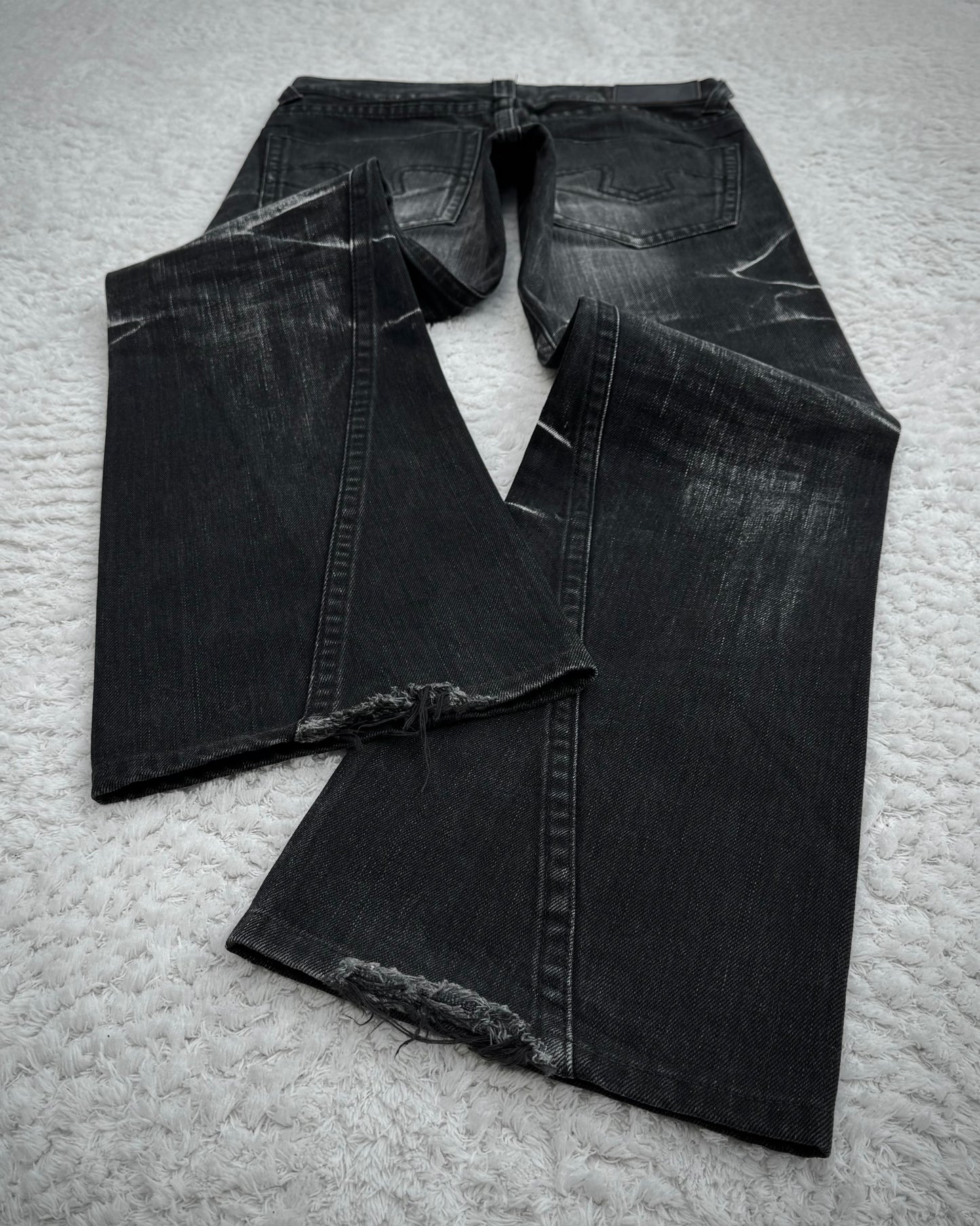 Tornado Mart Whisker Washed Spiral Bootcut Denim