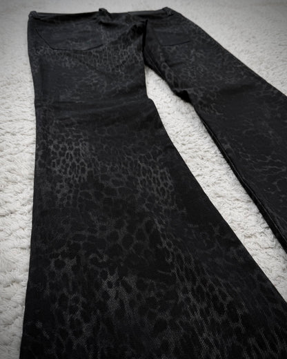 Tornado Mart Leopard Pattern Flared Jeans