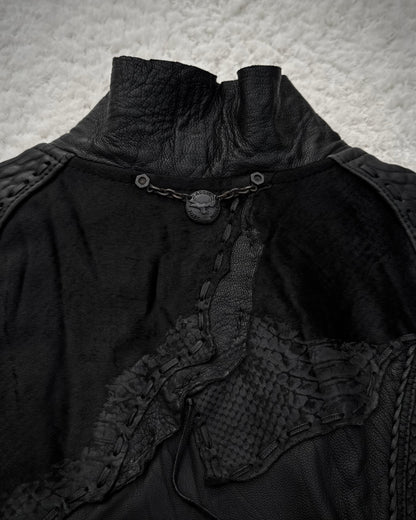 14th Addiction Scarred Leather Jacket