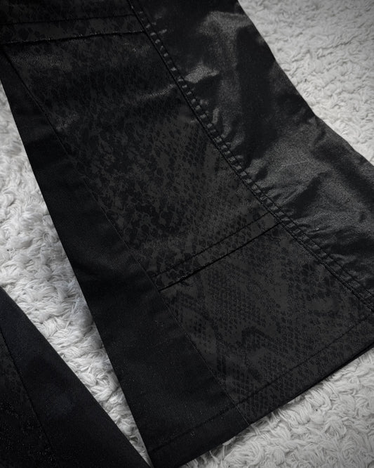 Tornado Mart Python Luster Flared Pants