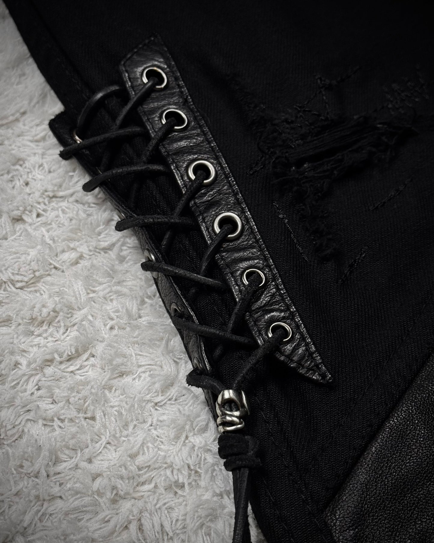 14th Addiction “Outrider 02” Lace Up Bootcut Pants