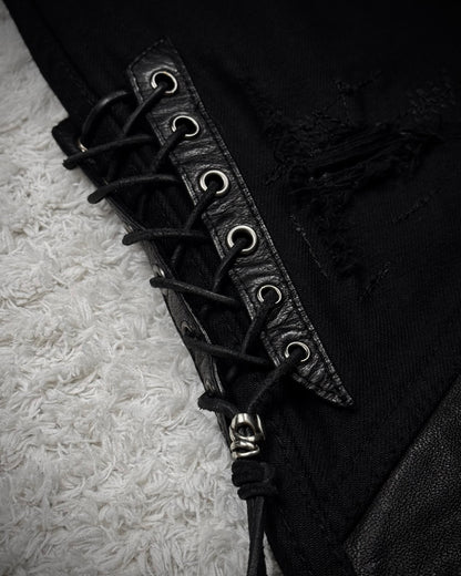 14th Addiction “Outrider 02” Lace Up Bootcut Pants