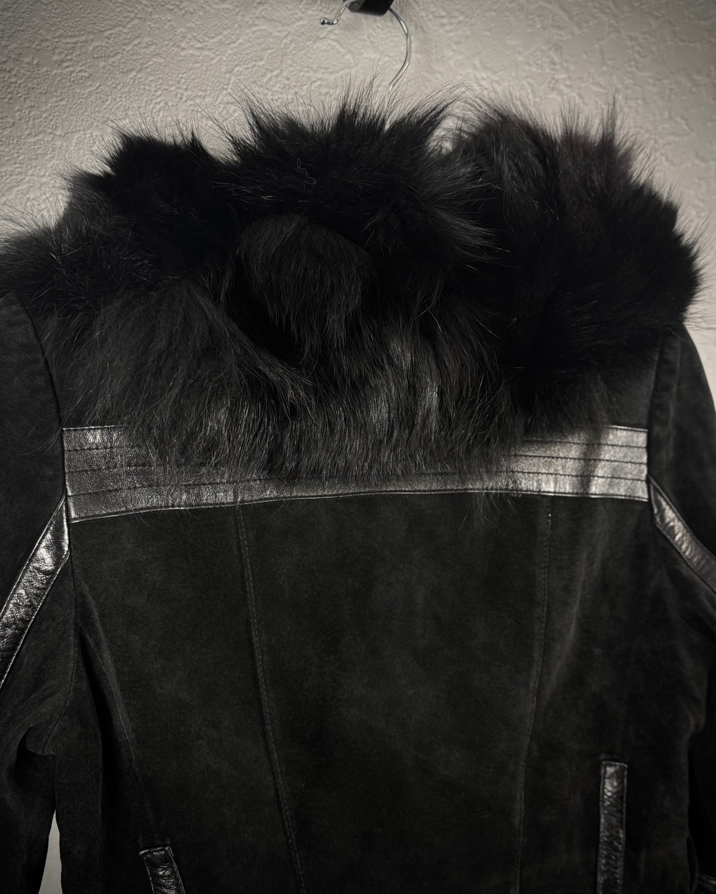 Habosina Fur Extended Leather Jacket