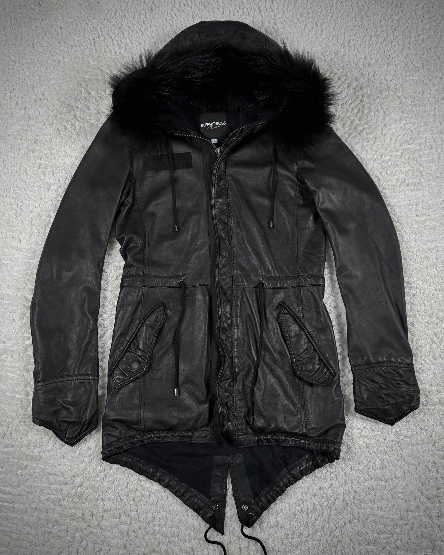 Buffalo Bobs Fur Hood Leather Parka