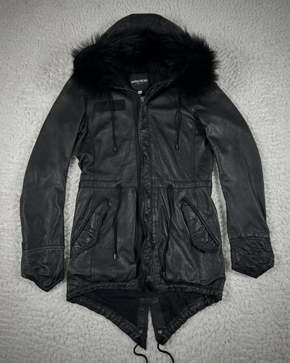 Buffalo Bobs Fur Hood Leather Parka